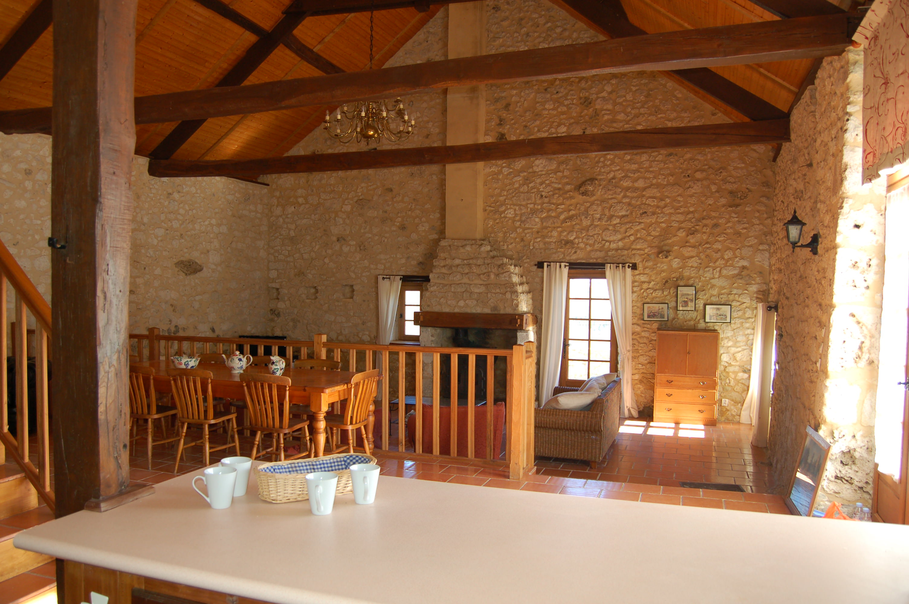 View from the kitchen into dining & sitting rooms